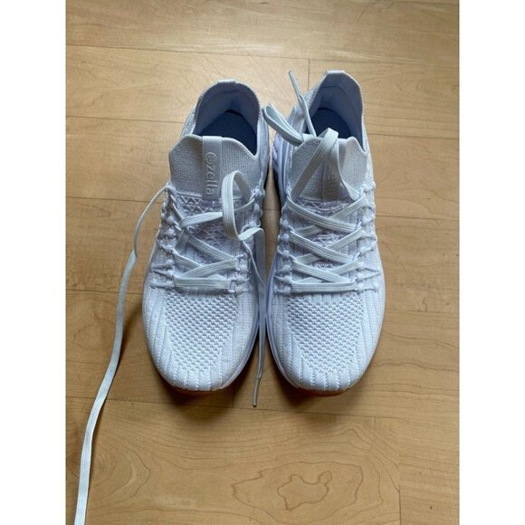 Zella BNWOT Womens Size 4 "Energize" knit Sneaker white lightweight NEW - Picture 2 of 8